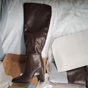 Just Fab brown Boots heeled boots monrow size 7